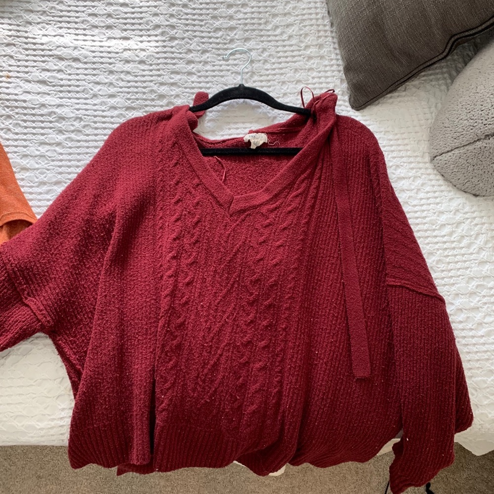 slightly used maroon sweater